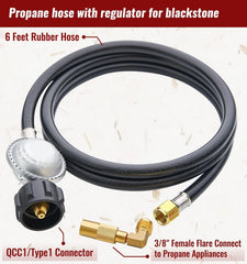 Close-up of CALPOSE propane regulator and fittings