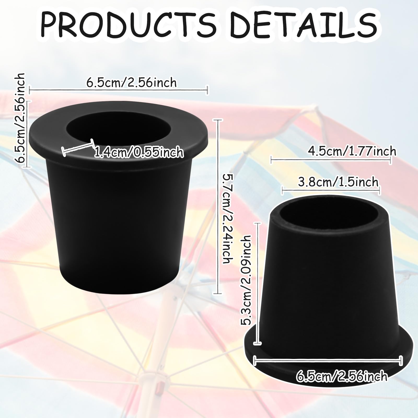 Close-up of CANIPHA umbrella hole ring showing silicone material