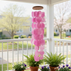 Close-up of Capiz shells on Solange & Frances Wind Chimes