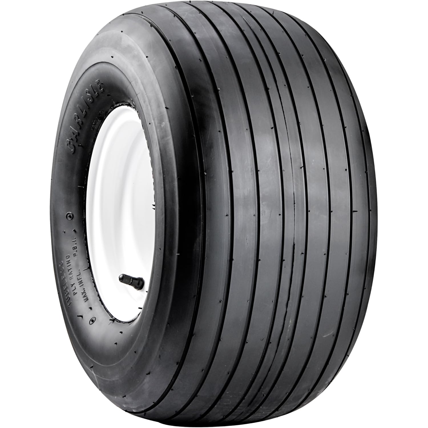 Close-up of Carlisle tire's ribbed design