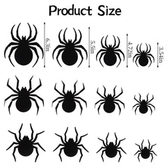 Close-up of CCINEE black spider wall stickers
