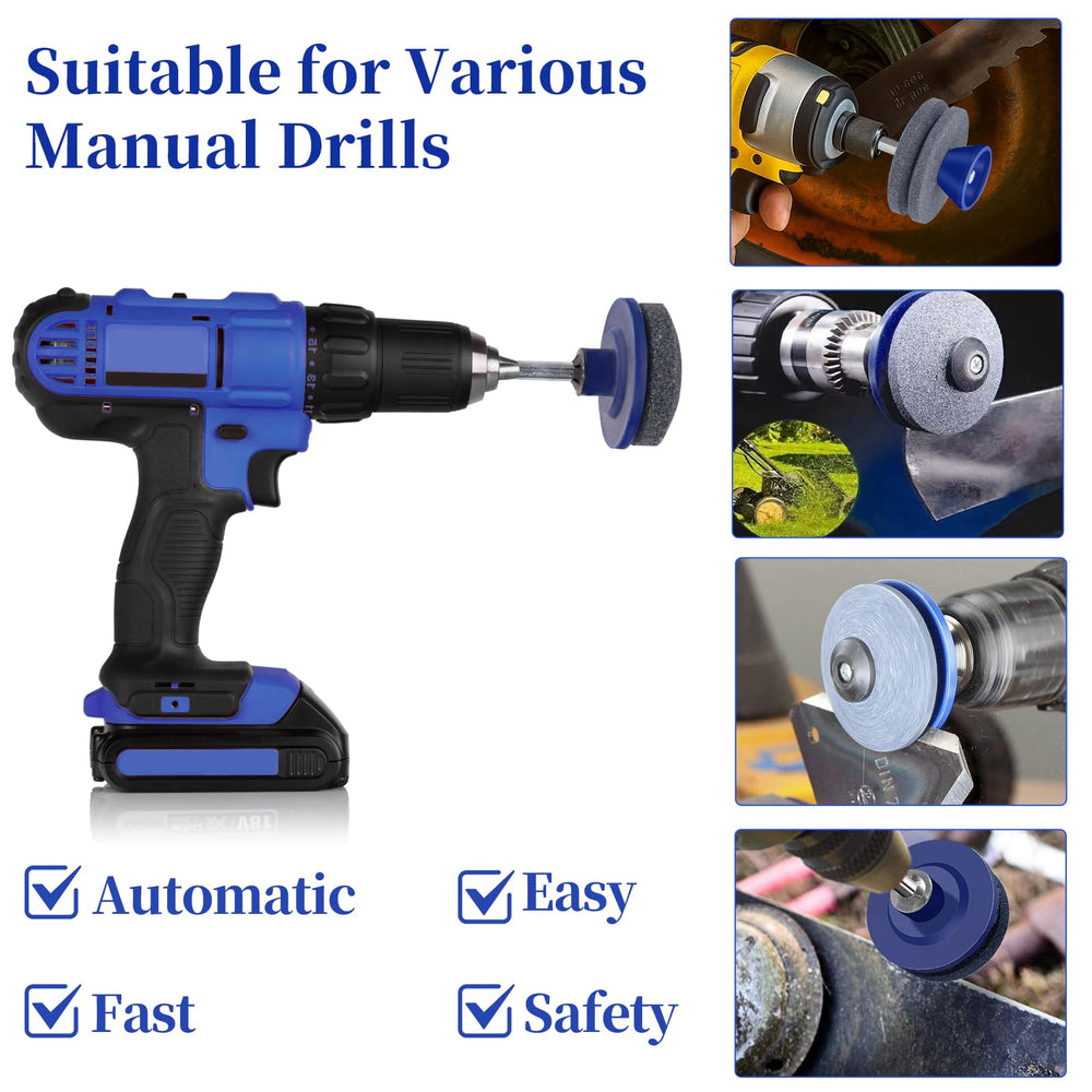 Close-up of cenoz sharpener attachment for drill