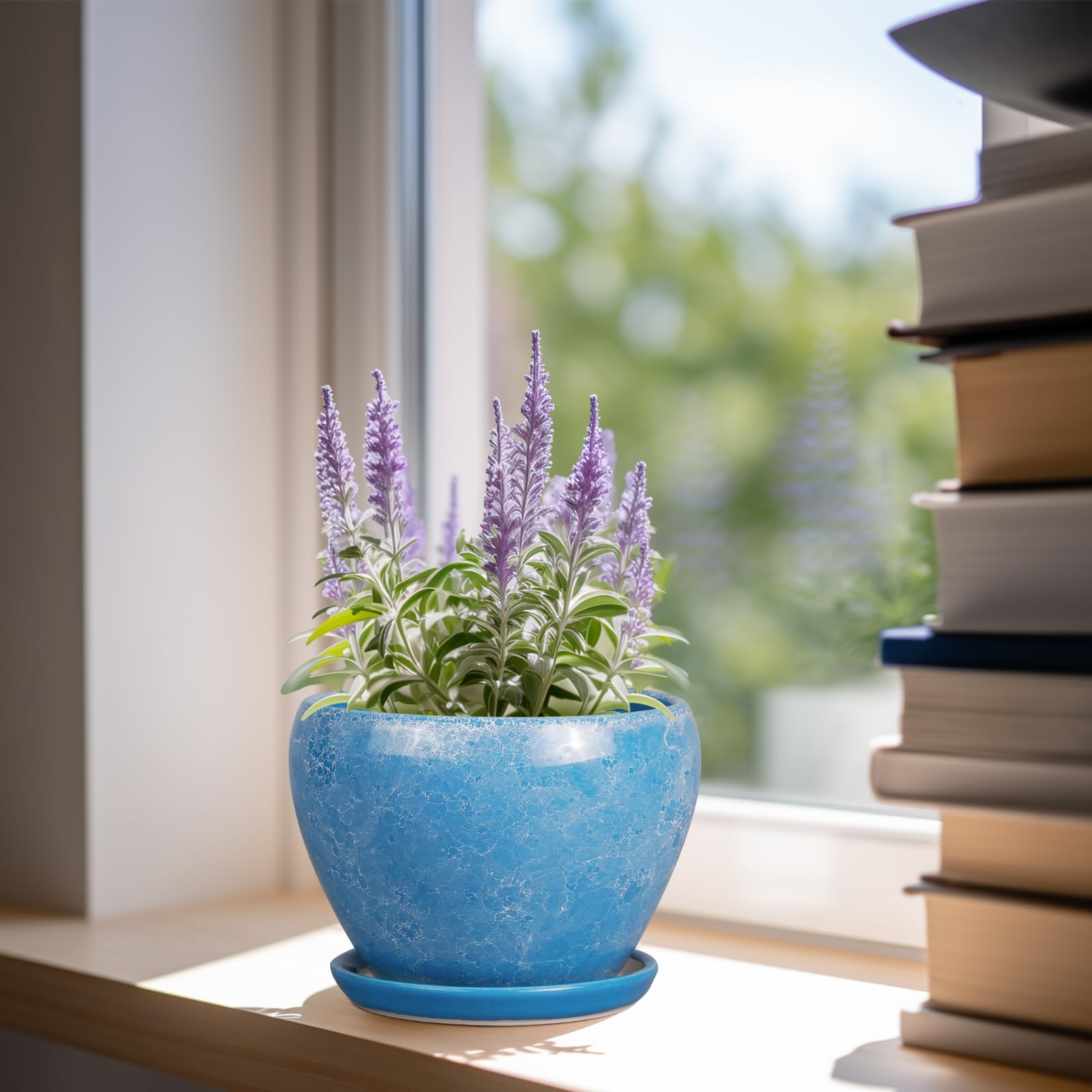 Close-up of Ceramicfor 6 Inch Ceramic Planter Pot drainage hole