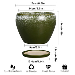 Close-up of Ceramicfor planter drainage hole