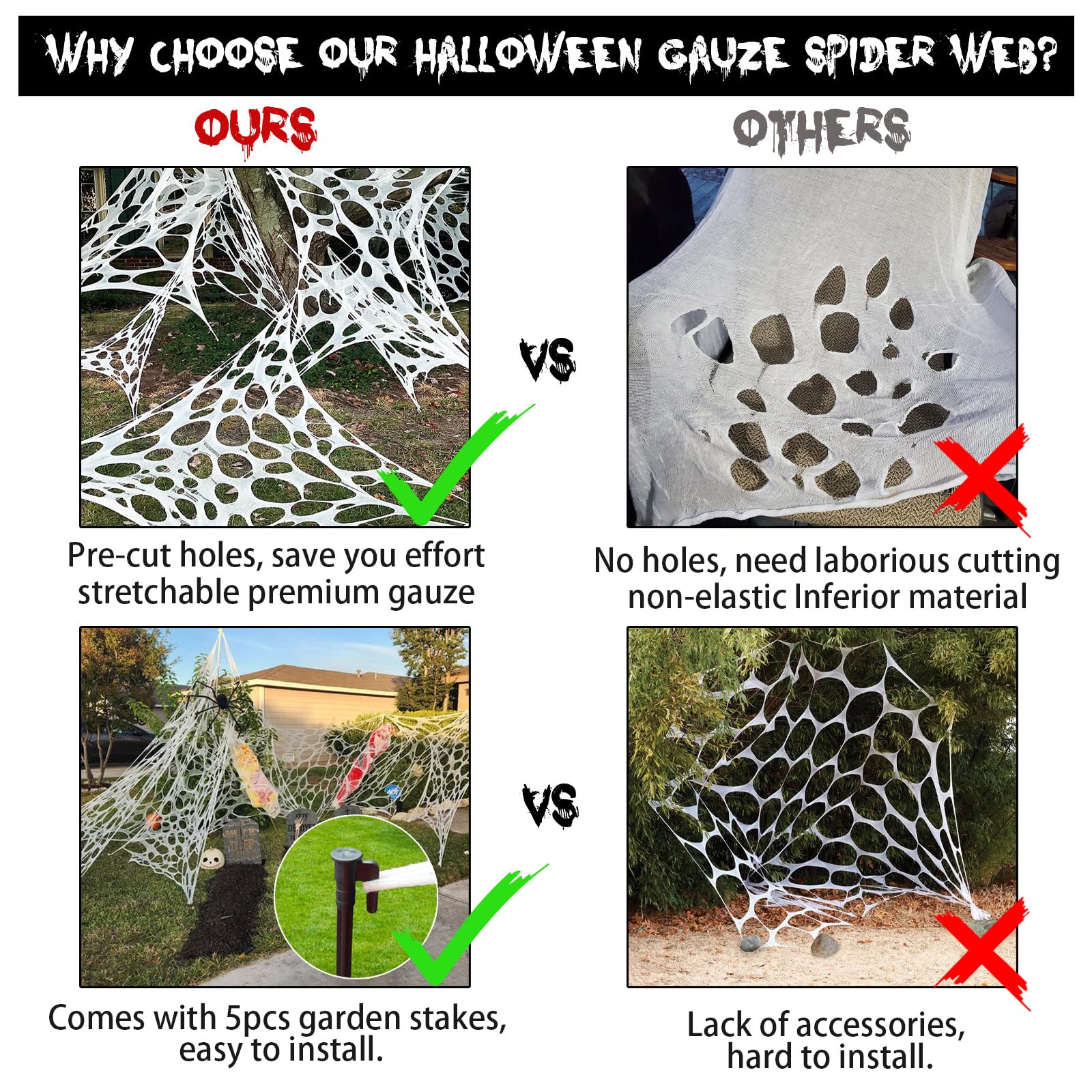 Close-up of CESOF spider web showing realistic texture