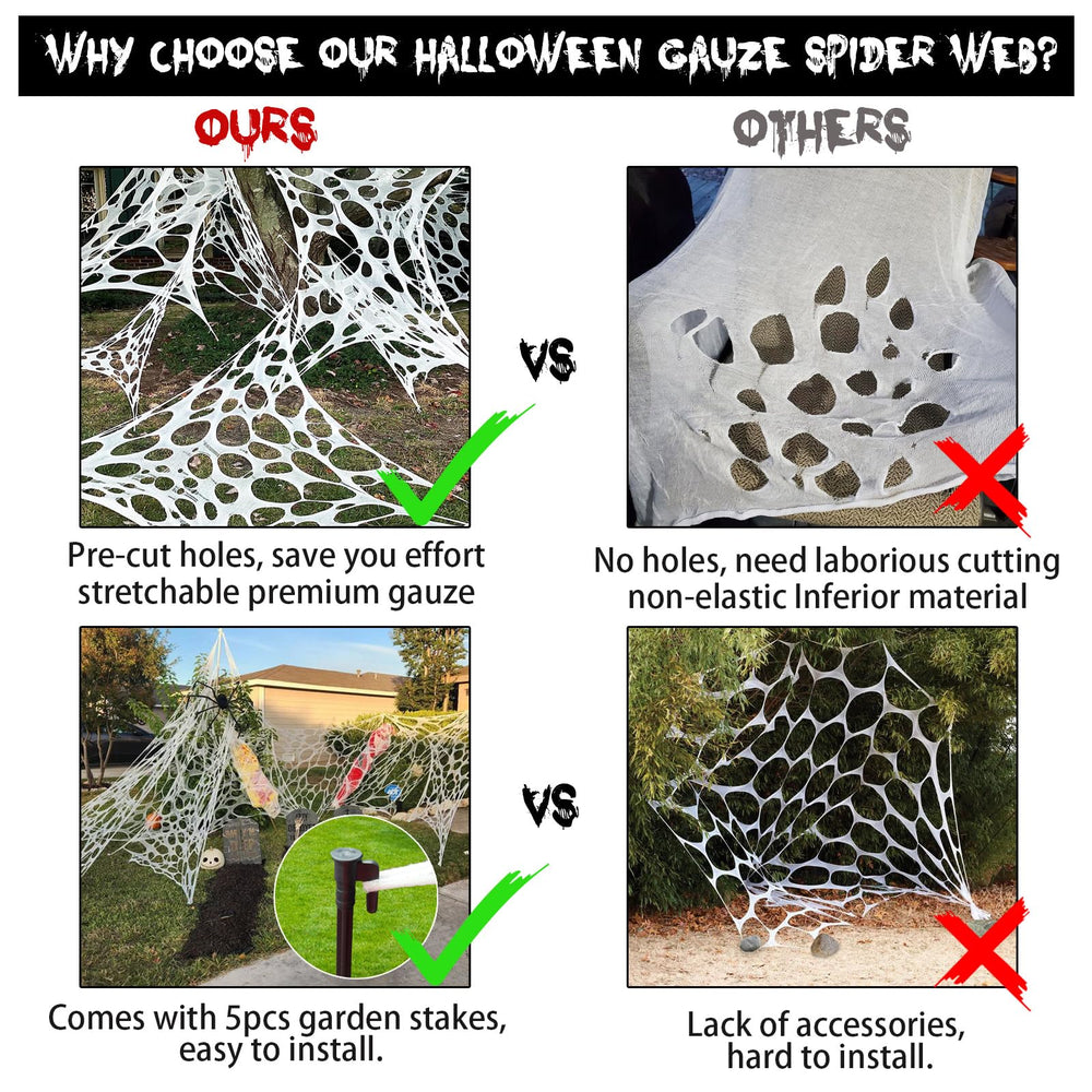 Close-up of CESOF spider web showing realistic texture