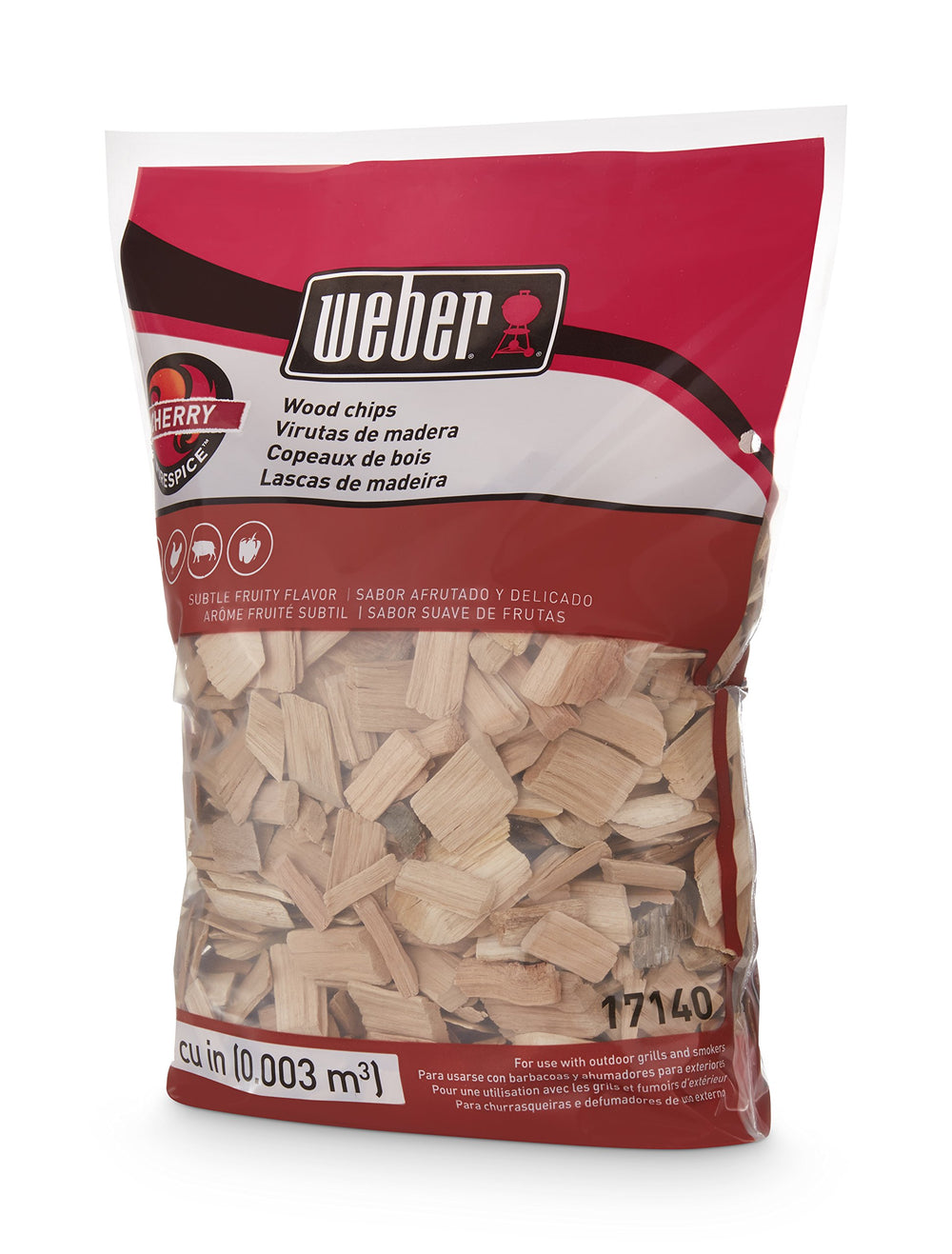 Close-up of cherry wood chips with natural scent
