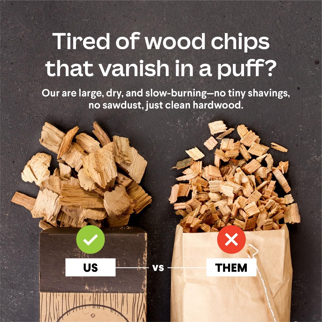 Close-up of Cherry wood smoking chips from Cooking Gift Set