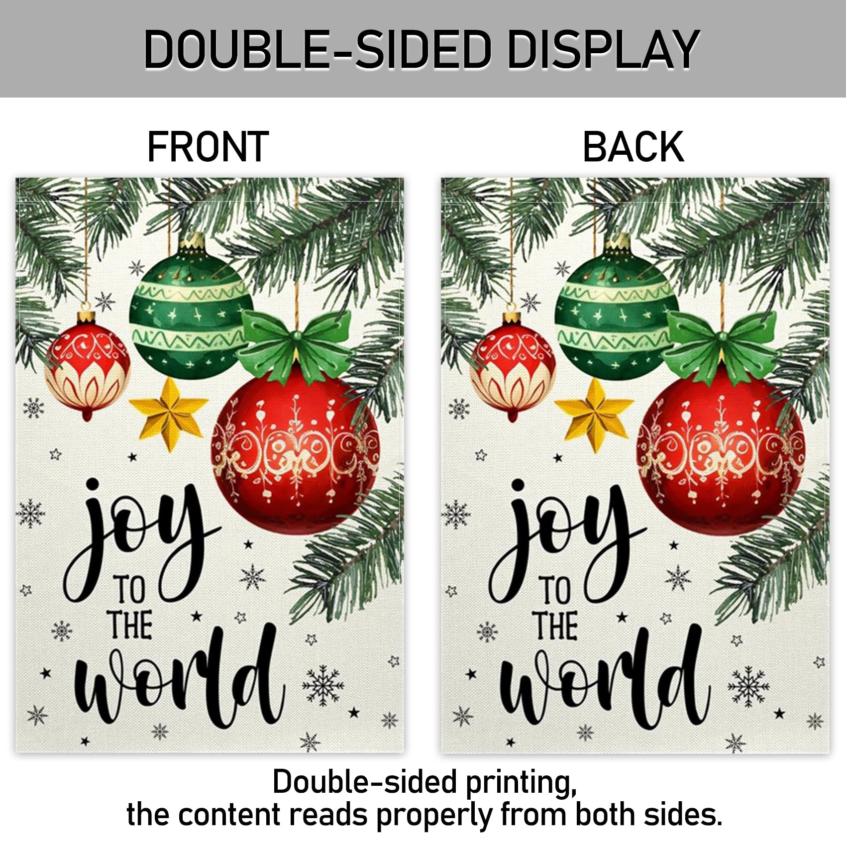Close-up of ChloropLastid Christmas Garden Flag details