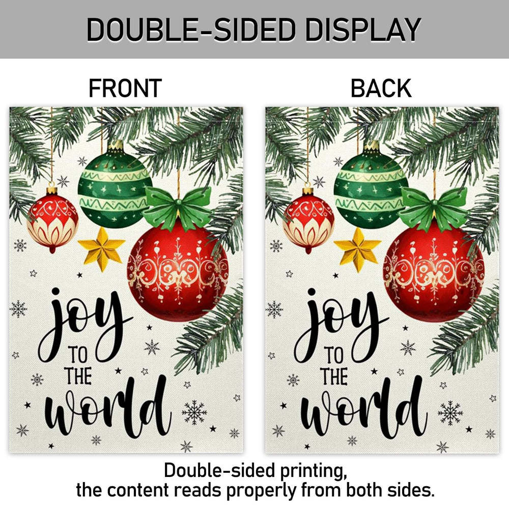 Close-up of ChloropLastid Christmas Garden Flag details