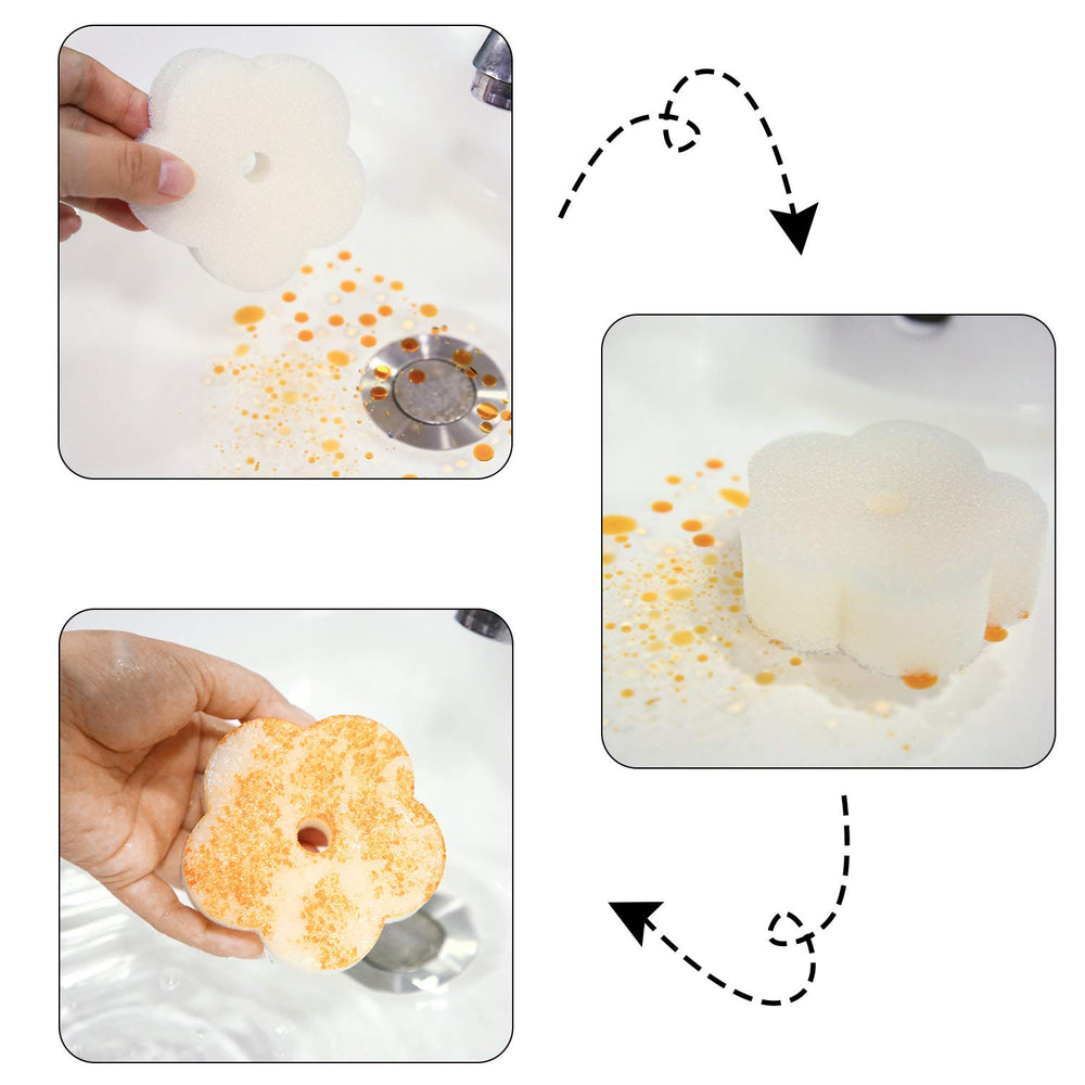Close-up of Chuangdi Hot Tub Scum Sponge dimensions 8.9 x 8.9 x 3 cm
