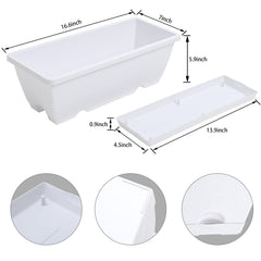 Close-up of CHUKEMAOYI window box planter with drainage tray