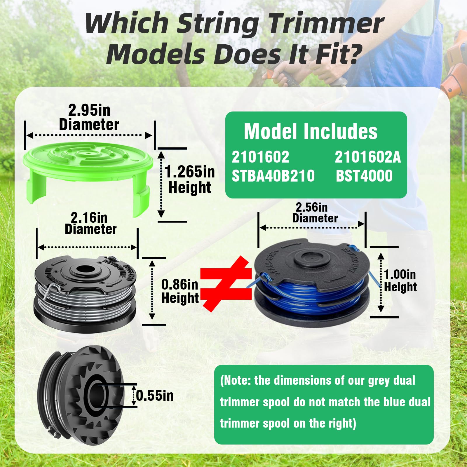 Close-up of Chway 0.065 inch trimmer string