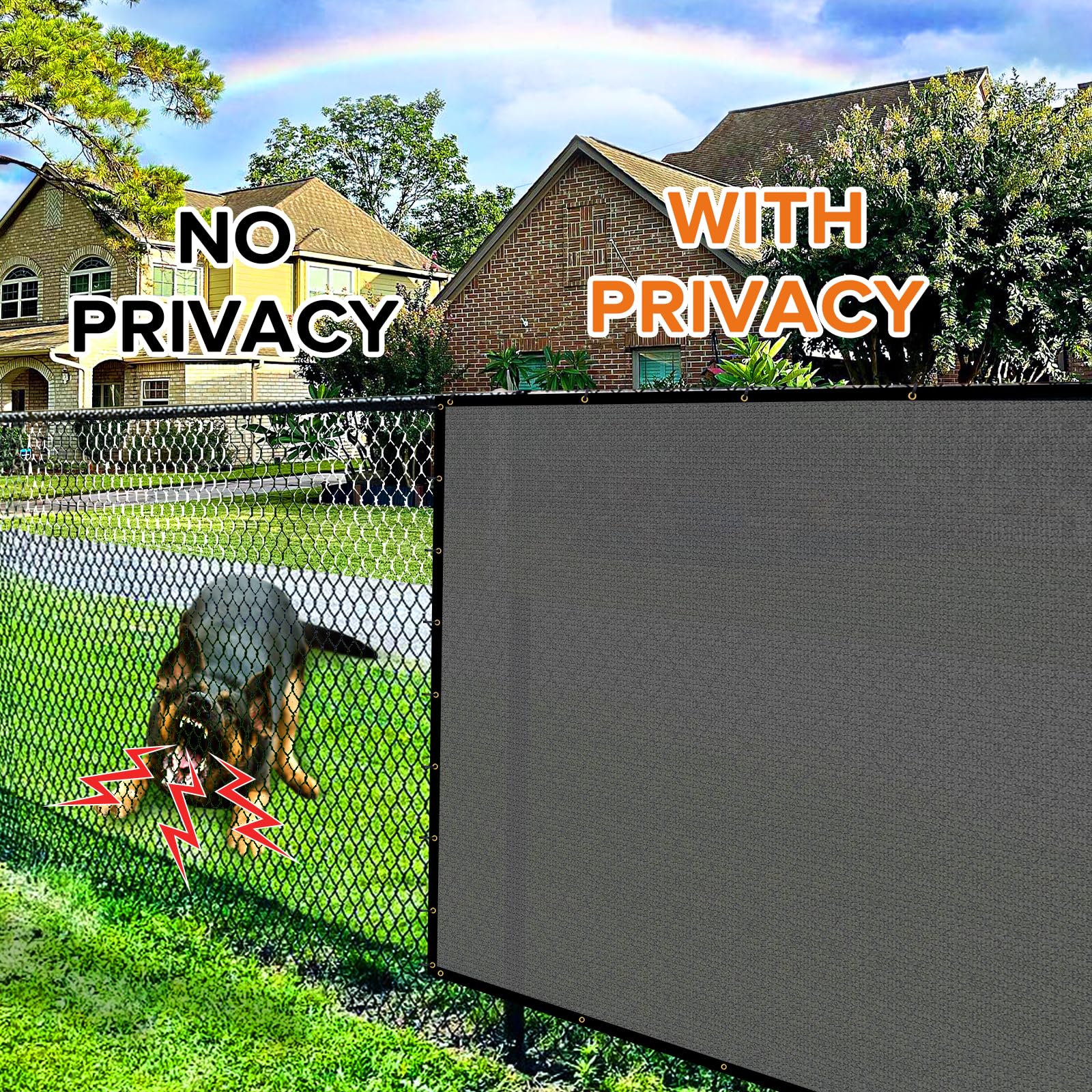Close-up of Cisvio privacy screen material and grommets