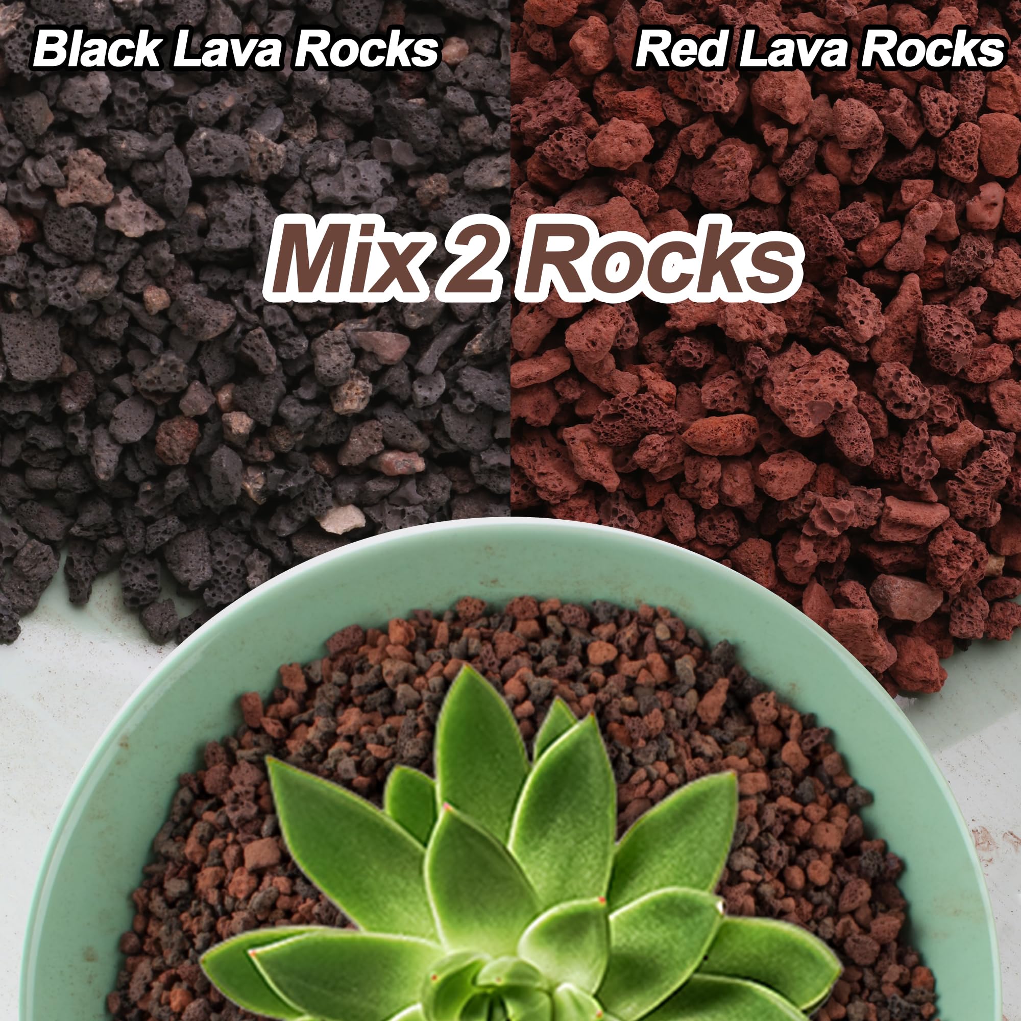 Close-up of CJGQ Mix Lava Rocks showcasing texture and colour