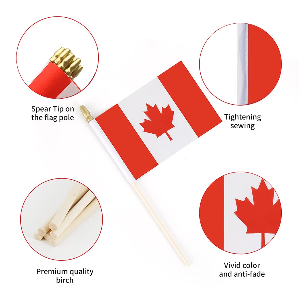 Close-up of Ckexin mini flag with rounded spear tip