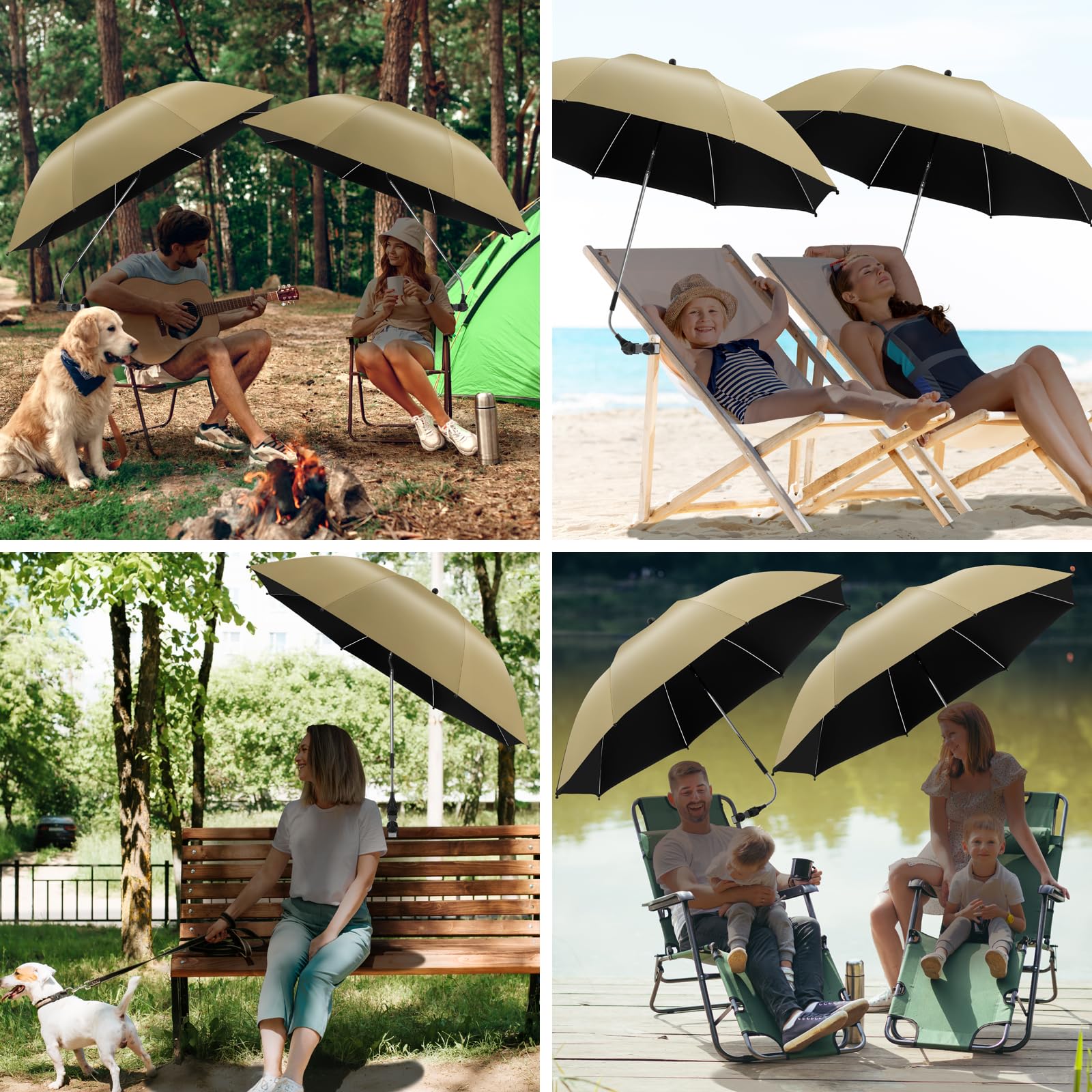 Close-up of clamp design on NBtoUS Chair Umbrella
