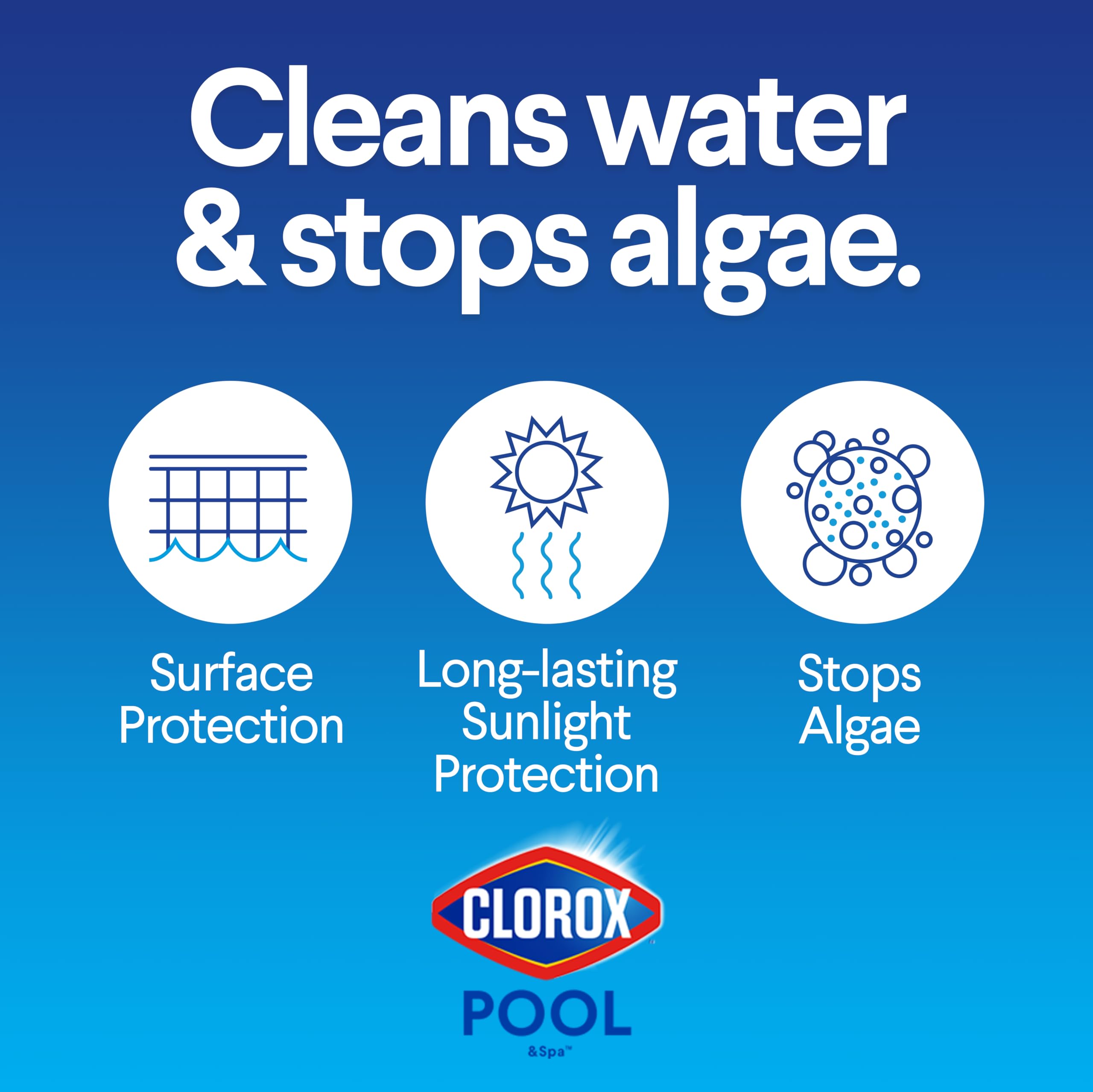 Close-up of CLOROX Pool&Spa XtraBlue tablet