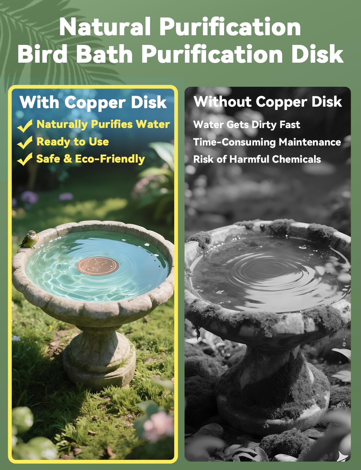 Close-up of CNARIO Copper Bird Bath Disk texture