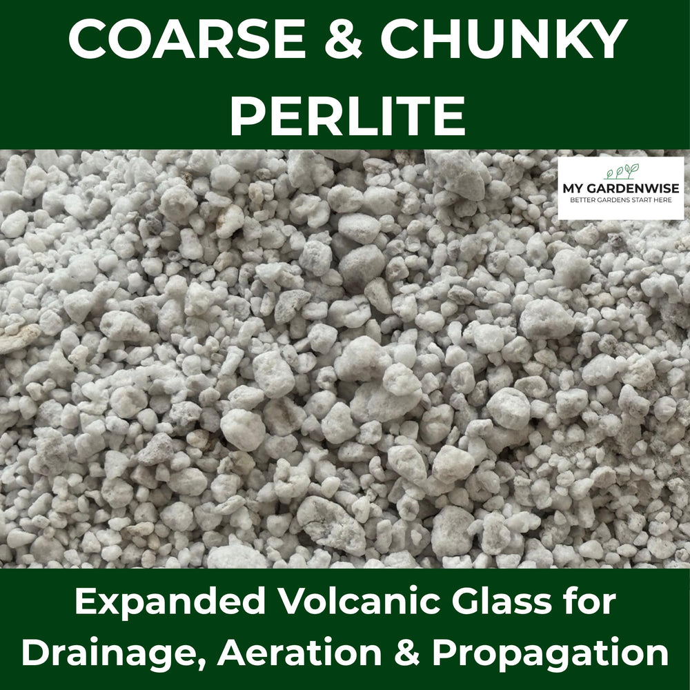Close-up of coarse and chunky GARDENWISE perlite