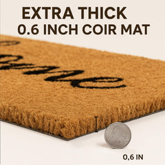 Close-up of coconut fiber texture on Fallovea Doormat