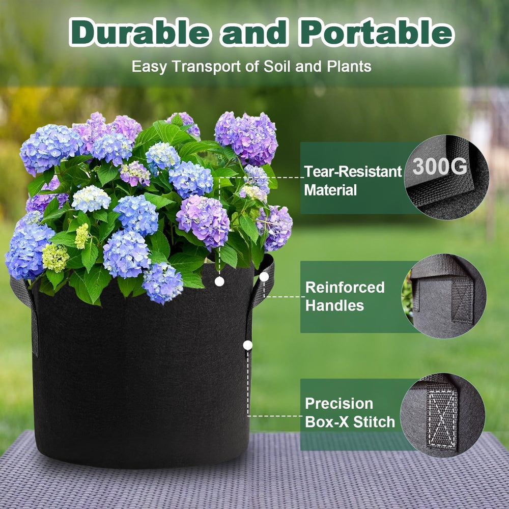 Close-up of COKIELE Grow Bag handles