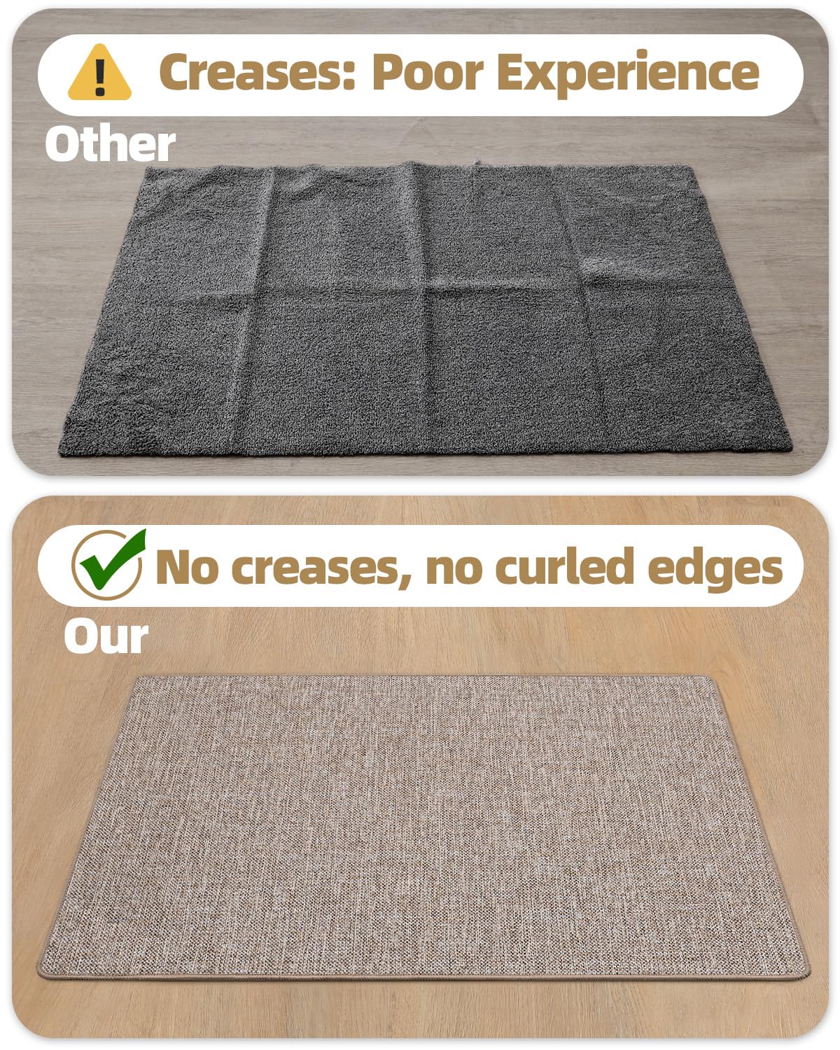 Close-up of Color&Geometry Ultra-Thin Indoor Door Mat rubber backing