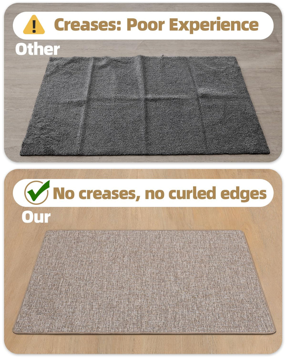 Close-up of Color&Geometry Ultra-Thin Indoor Door Mat rubber backing