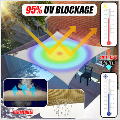 Close-up of ColourTree triangle sun shade sail's stainless steel D-ring