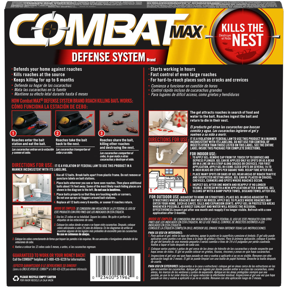Close-up of Combat Max active ingredients listing