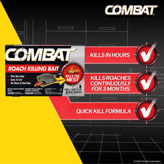 Close-up of Combat Roach Killing Baits showing bait station design
