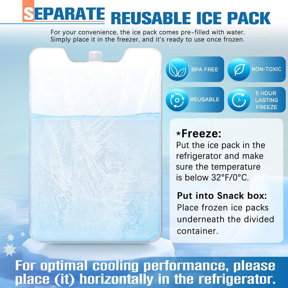 Close-up of compartments in TENDWARE LIFE Snackle Box Container