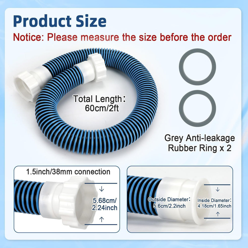 Close-up of Conderyang pool hose connection end