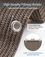 Close-up of Cool Area Balcony Privacy Screen grommets