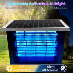 close-up of coospider-repta Solar Bug Zapper LED lights