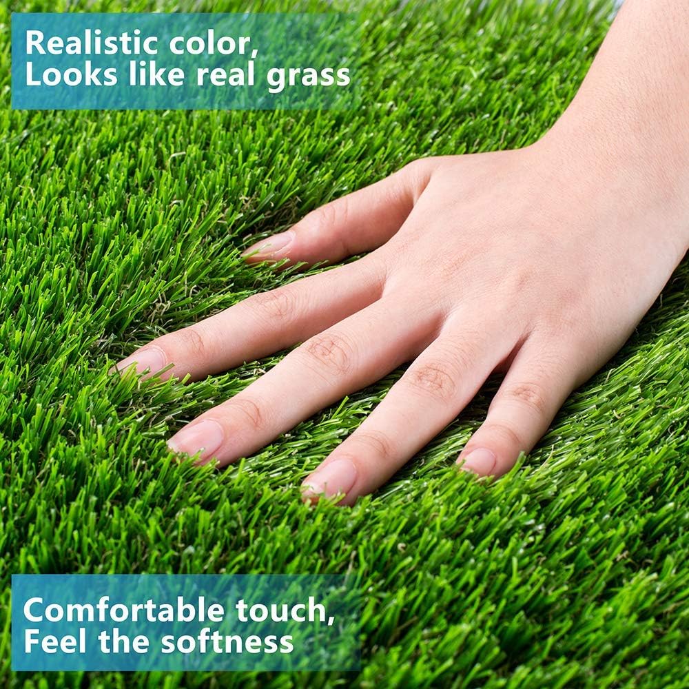 Close-up of CooZero grass mat texture, soft under pet paws