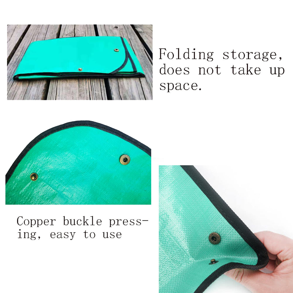 Close-up of copper buckles on ELLAZYY gardening mat