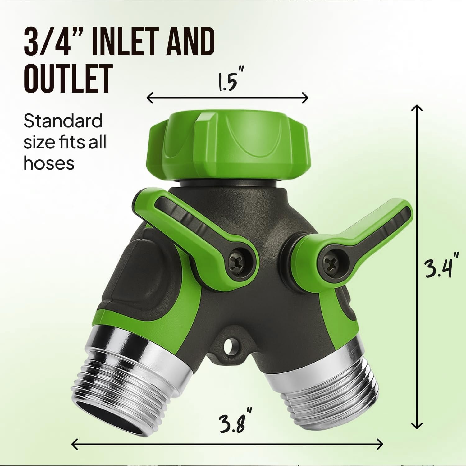 Close-up of Craft911 Garden Hose Splitter showing rubberized coating