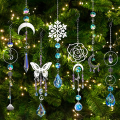 Close-up of crystal pendants in HYBEADS Suncatchers Kit