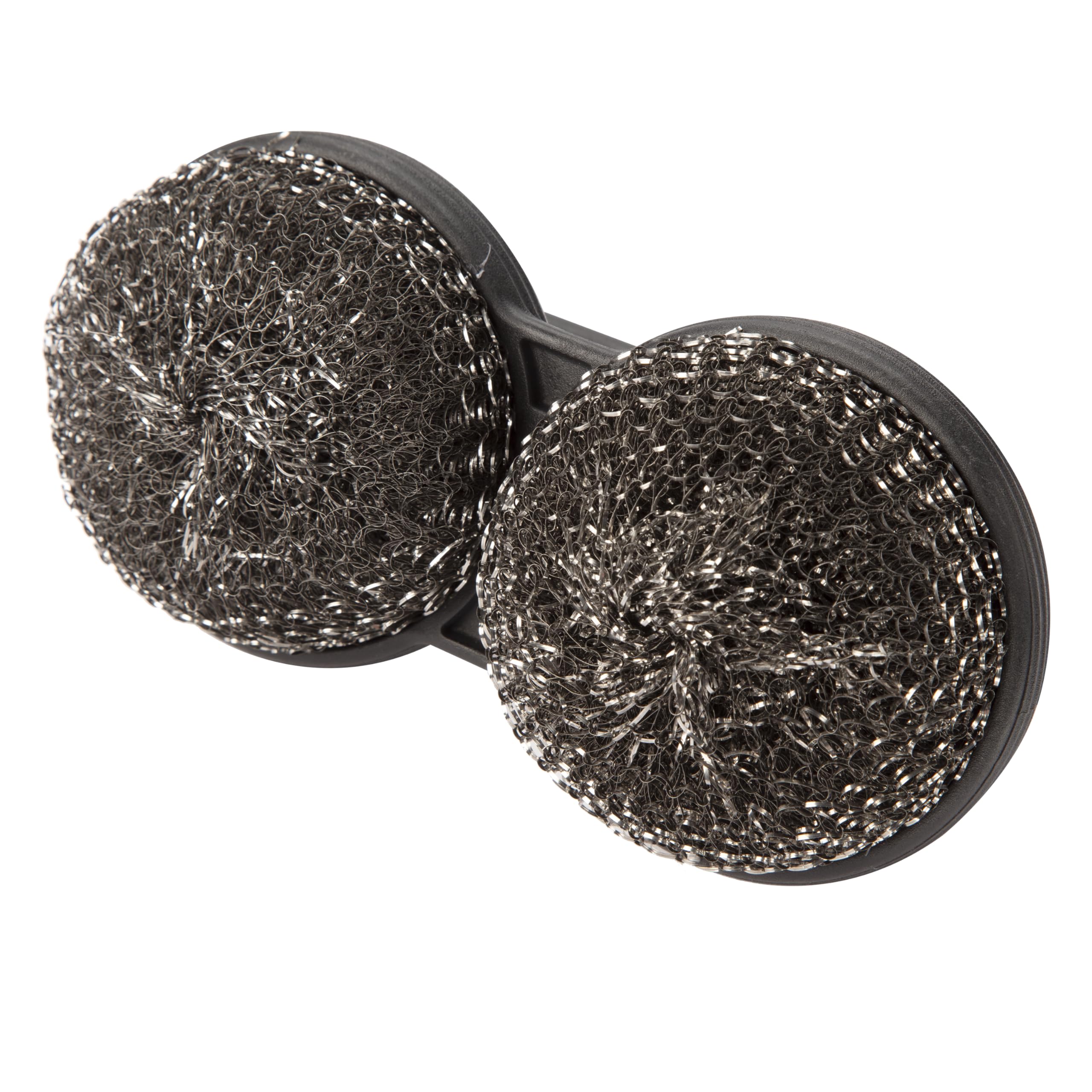 Close-up of Cuisinart Power Scour Grill Brush stainless steel scouring pads
