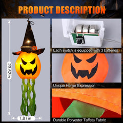 Close-up of Cuorung Halloween decorations showing ghost face design