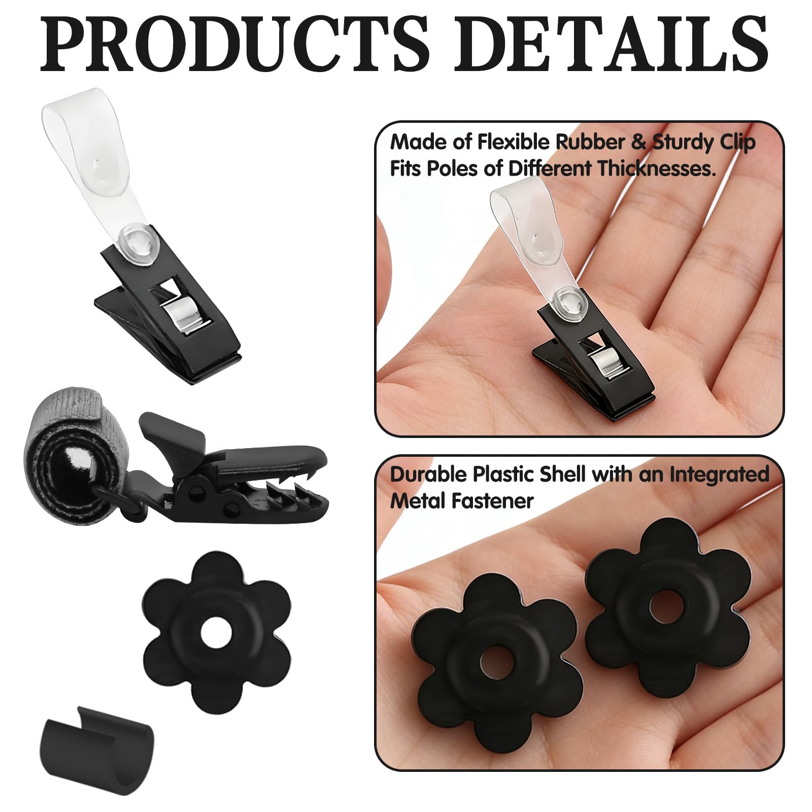 Close-up of CYUXING rubber wind-resistant flag stoppers