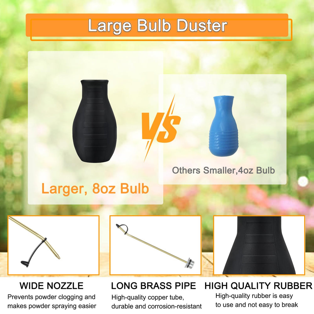 Close-up of CZA Duster's rubber bulb and copper tube