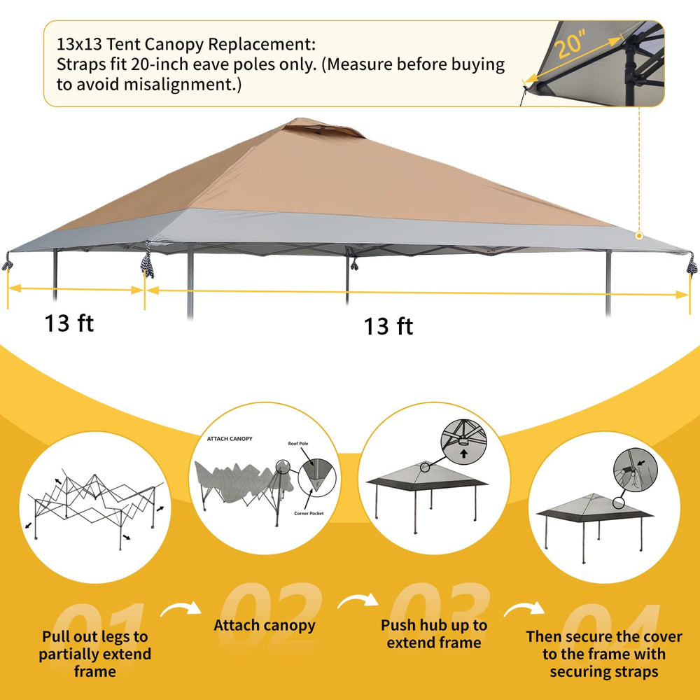 Close-up of D&ONEHOS canopy replacement top fabric