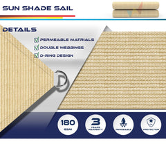 Close-up of D-rings on Windscreen4less Sun Shade Sail