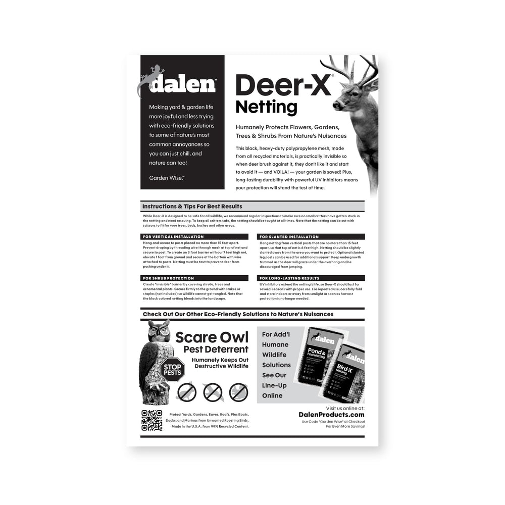 Close-up of Dalen Deer-X netting showing 3/4-inch mesh size
