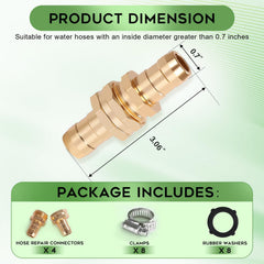 Close-up of Dalmbox Garden Hose connectors highlighting durable aluminum construction