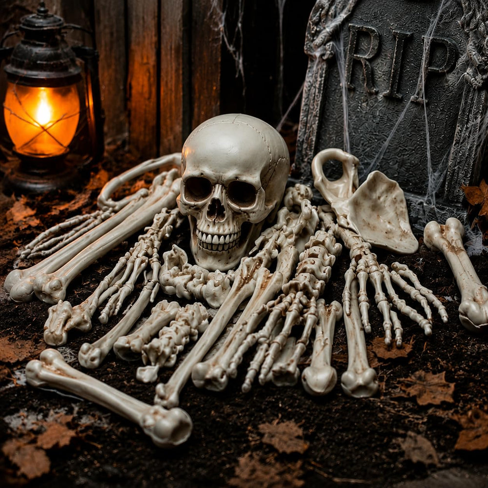 Close-up of Daricano skeleton bones showcasing realistic details