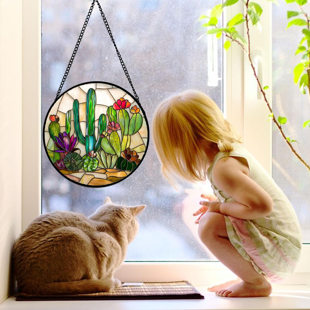 Close-up of DASTOLL Stained Glass Suncatcher details