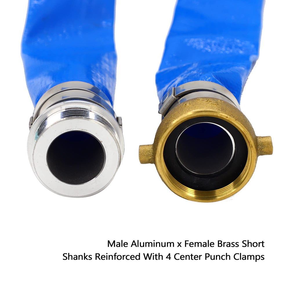Close-up of DAVCO Pool Backwash Hose showing pin-lug fittings